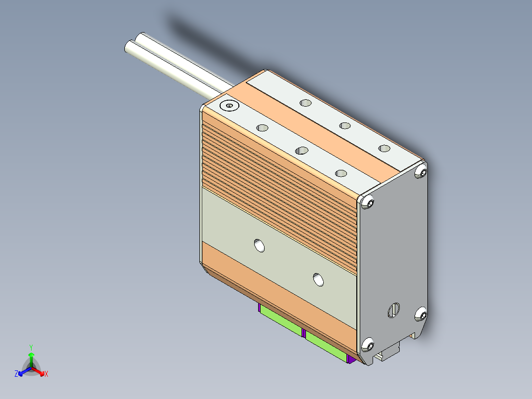 威洛博模组LEHF20-S24-Q-03L正等轴测图