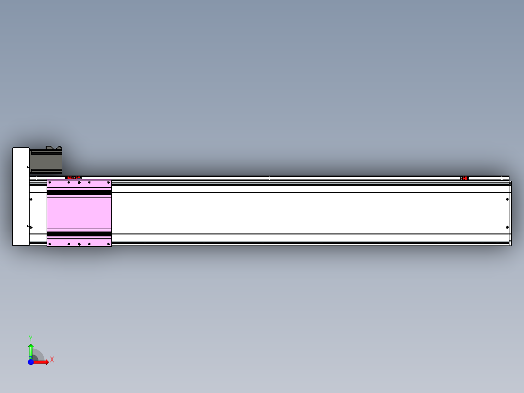 VF丝杆传动-一般环境VF22-L20-C-S1300-BR-P75-C4前视图