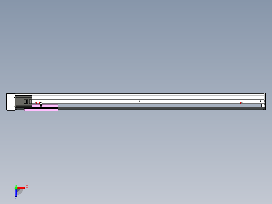 VF丝杆传动-一般环境VF22-L20-C-S1300-BR-P75-C4俯视图