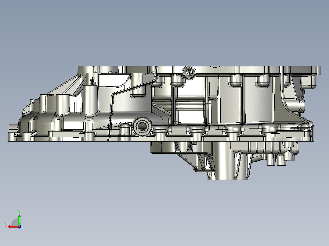 发动机缸体后视图