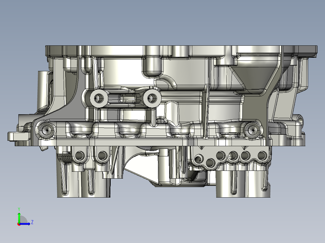 发动机缸体左视图
