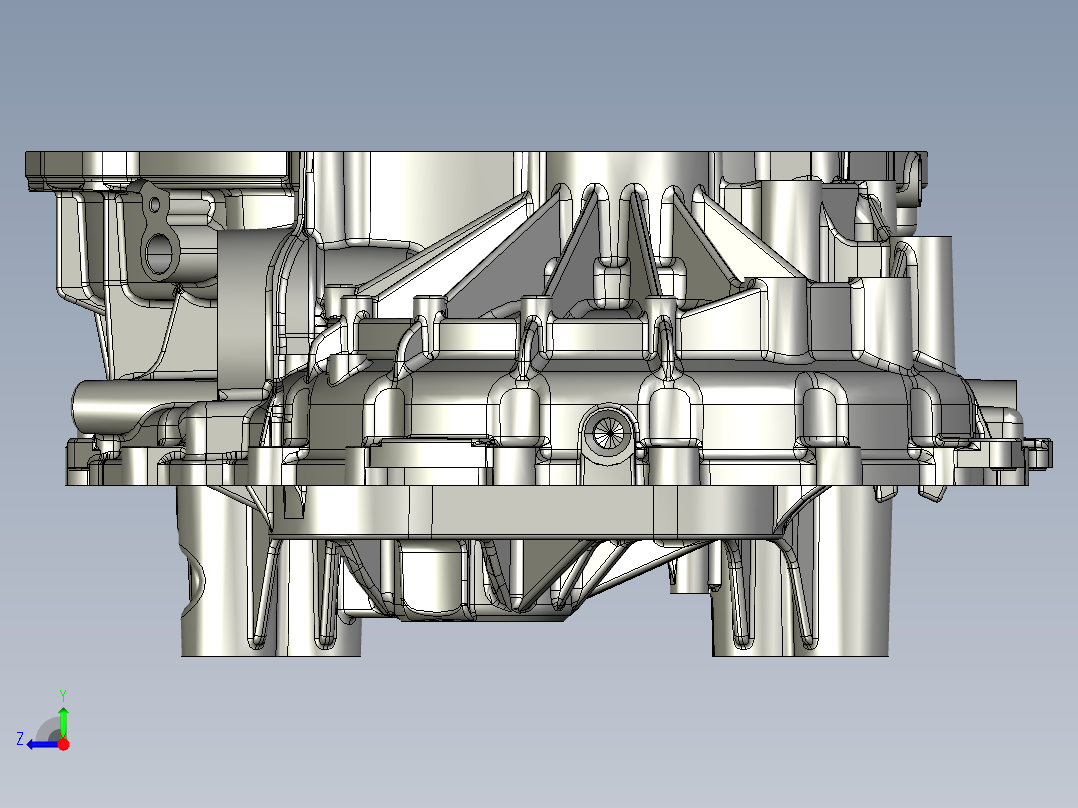 发动机缸体右视图