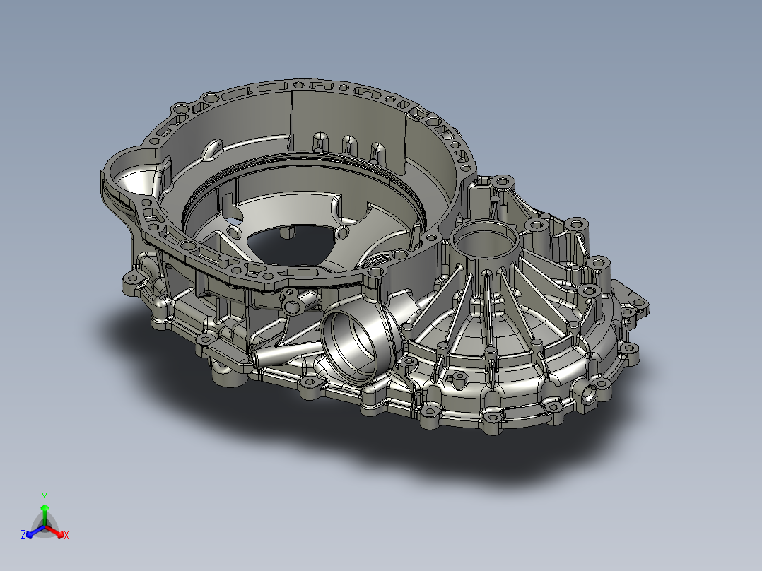 发动机缸体正等轴测图