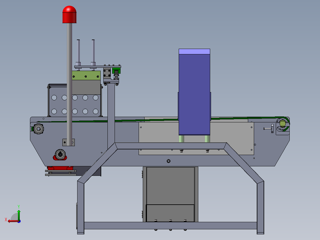 金属检测机后视图