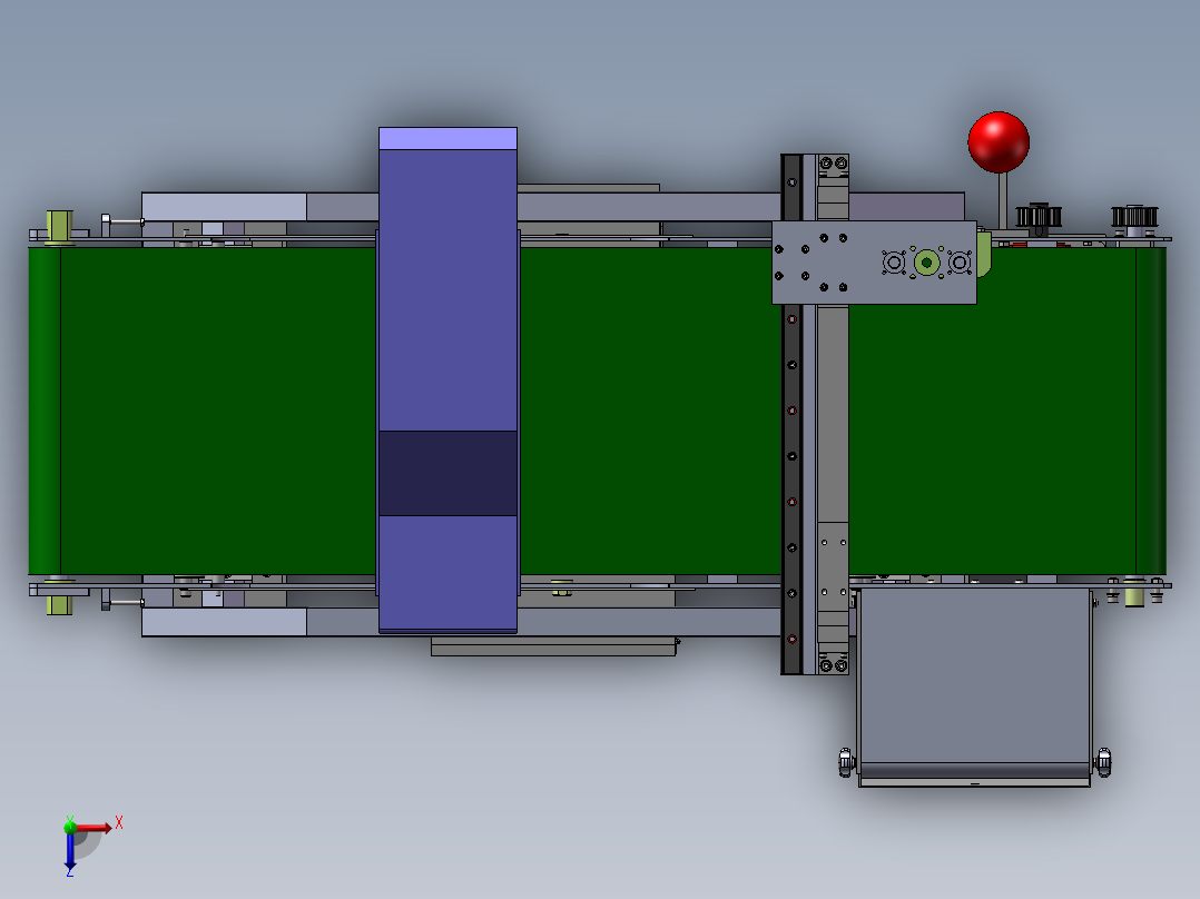 金属检测机俯视图