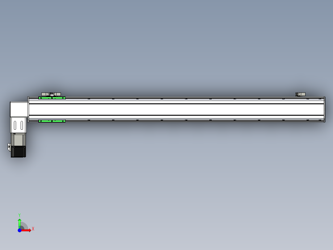 同步带滑台-半封闭B10-L90-S1000-L-P40-D3前视图