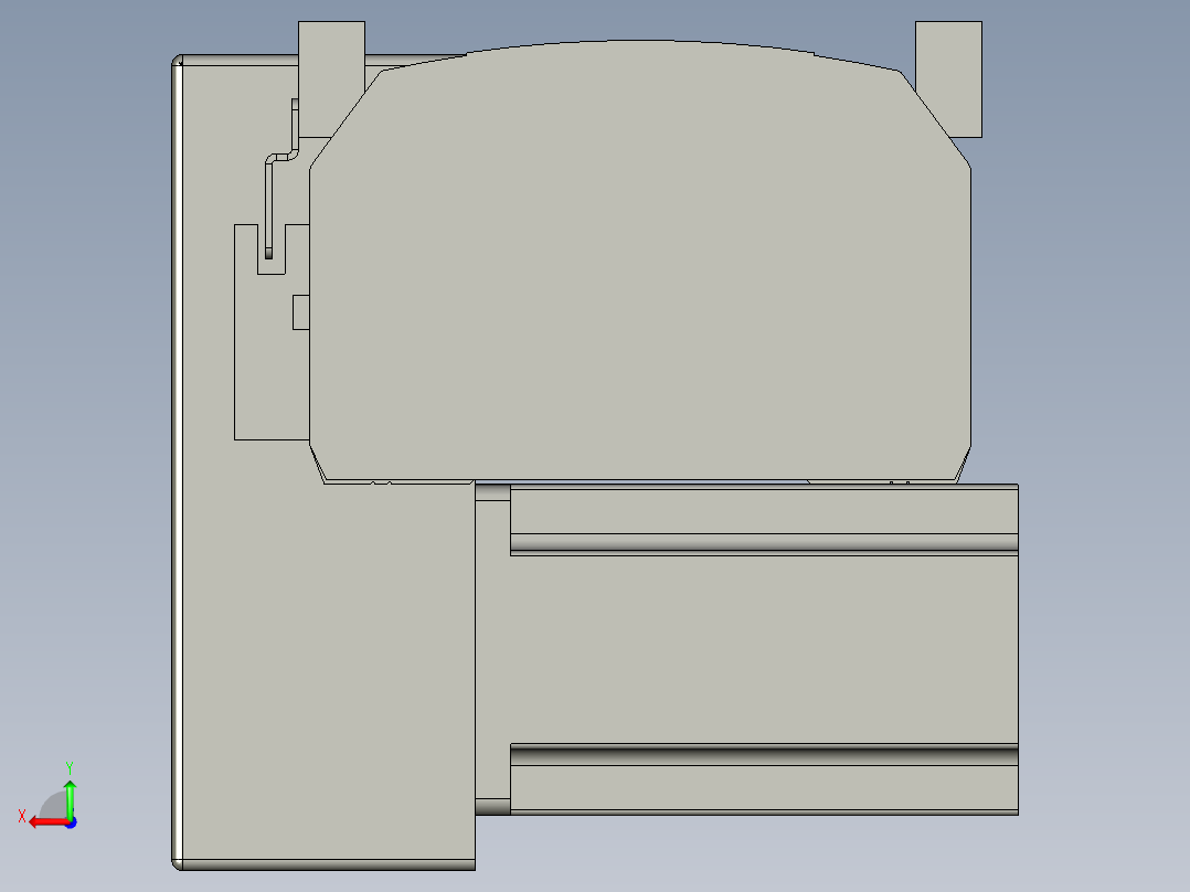 直线模组WG-LHB12-S1250-RD设计图纸后视图
