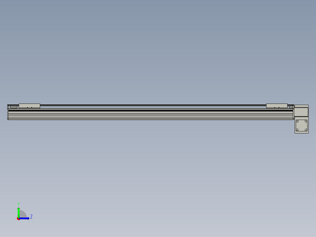 直线模组WG-LHB12-S1250-RD设计图纸左视图
