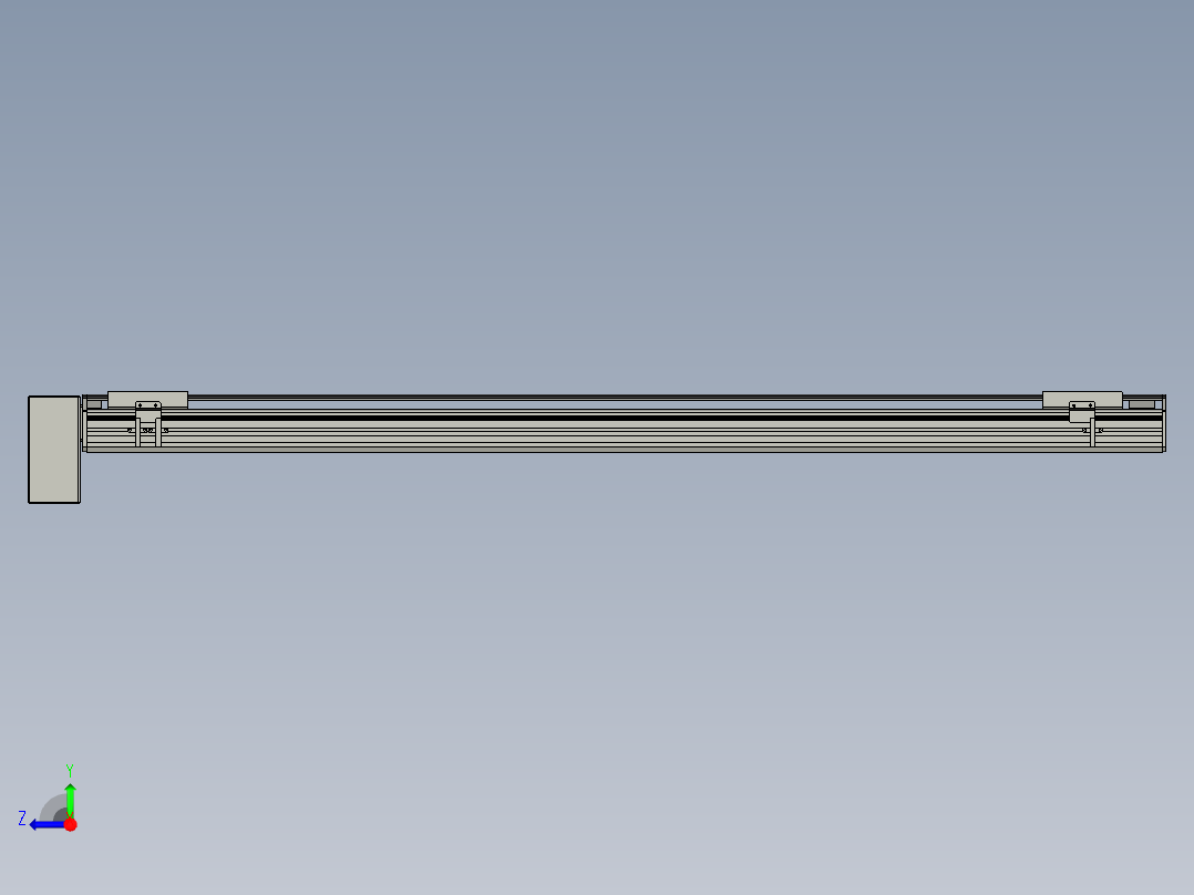直线模组WG-LHB12-S1250-RD设计图纸右视图