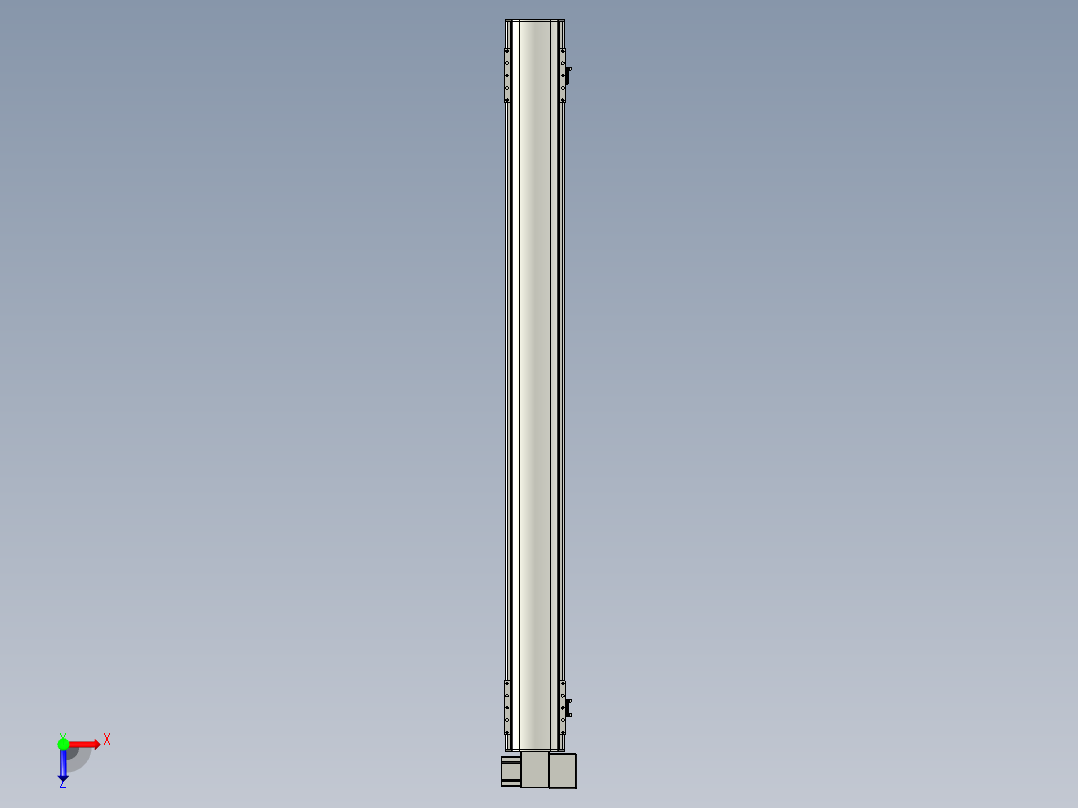 直线模组WG-LHB12-S1250-RD设计图纸俯视图