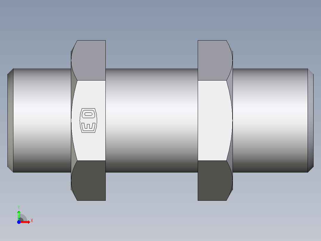 卡套式工业通用硬管接头EO_Bulkhead_union_SV12LOMDCF前视图