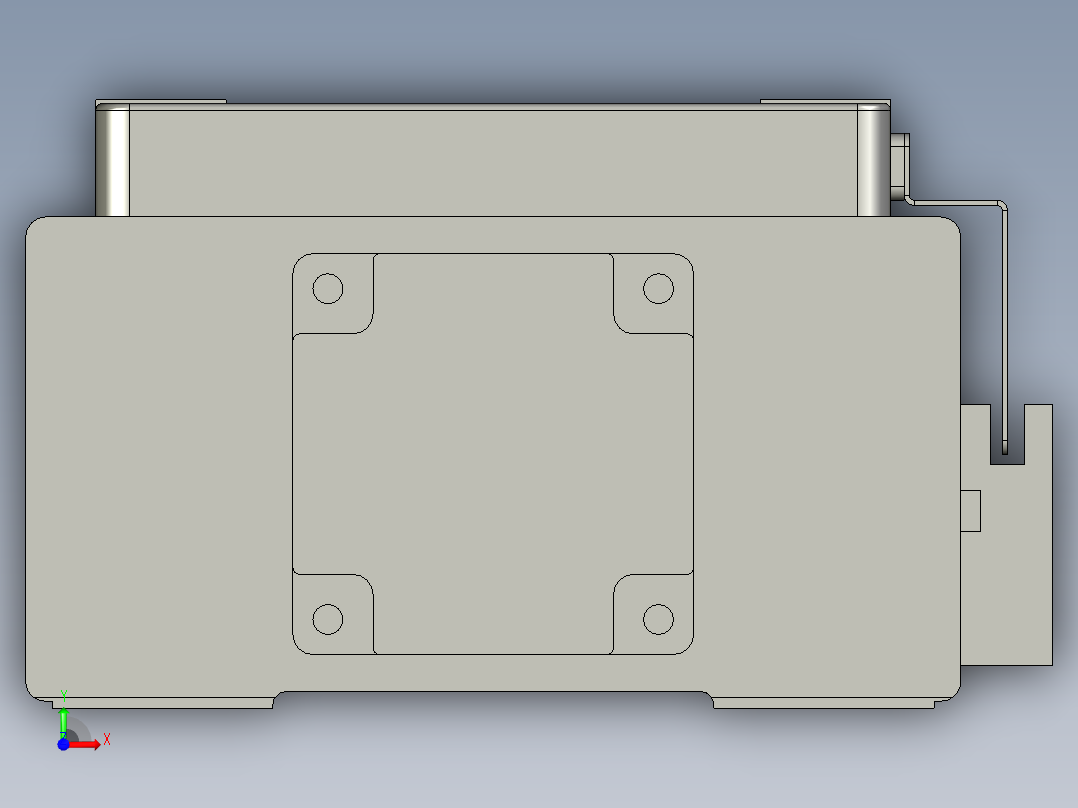 直线模组LHC14-S750-M设计图纸前视图