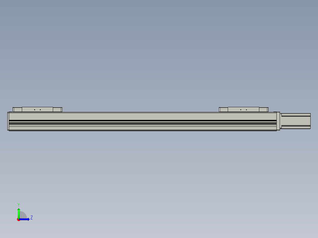 直线模组LHC14-S750-M设计图纸左视图