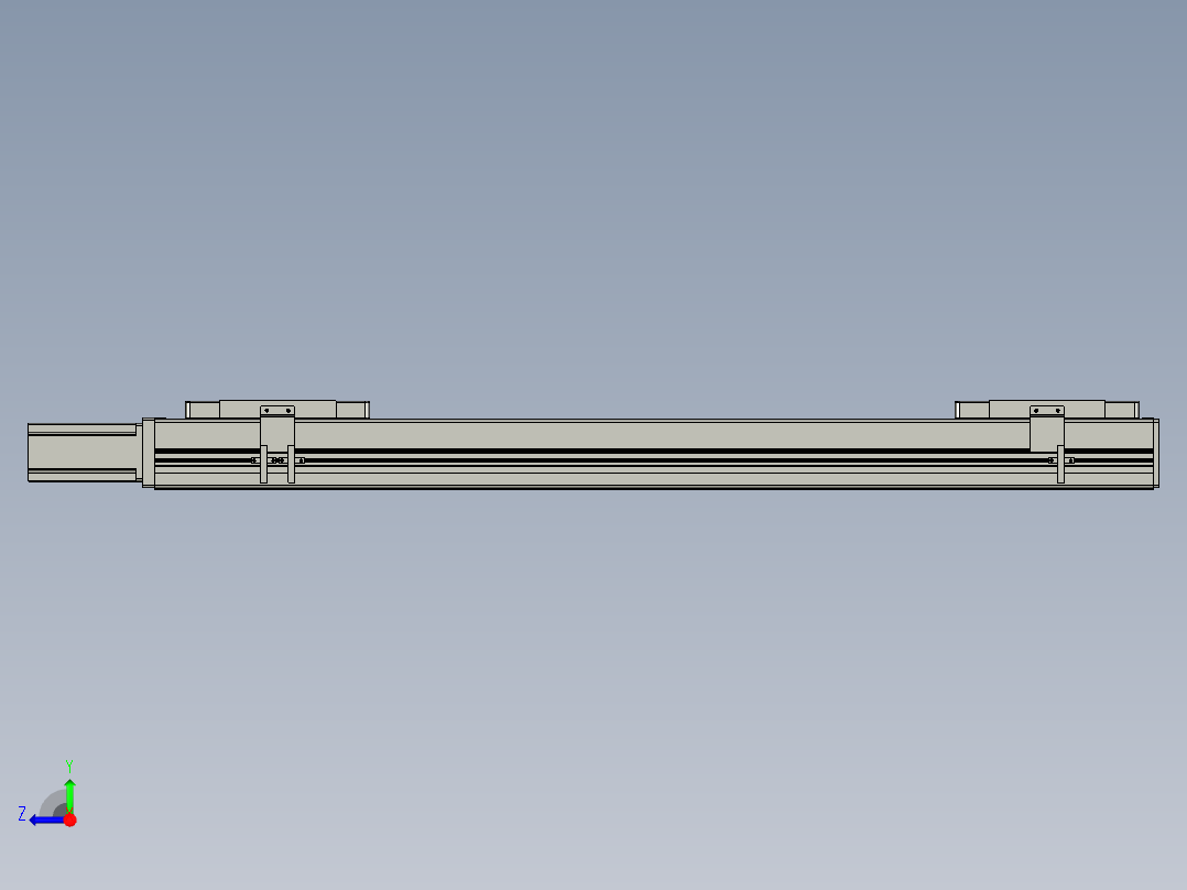 直线模组LHC14-S750-M设计图纸右视图