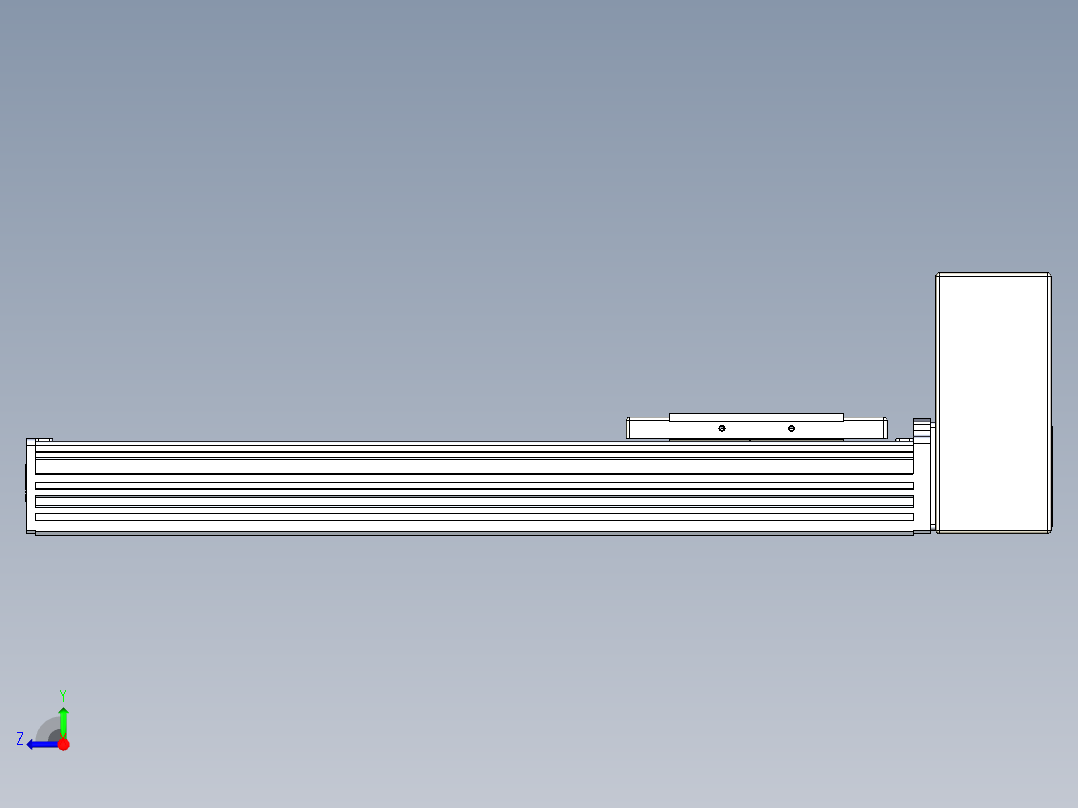 同步带全封闭直线模组TPA-HCB-110D-90-L300-LU-C-P40-N3右视图