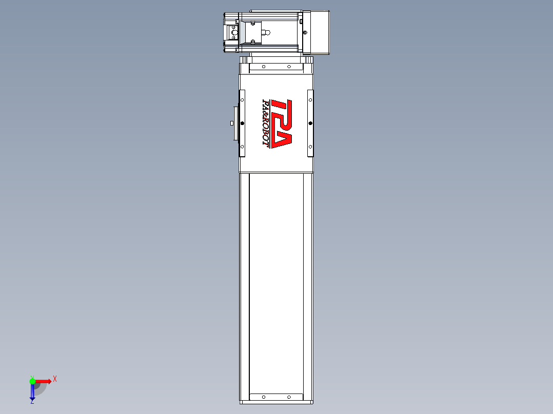 同步带全封闭直线模组TPA-HCB-110D-90-L300-LU-C-P40-N3俯视图