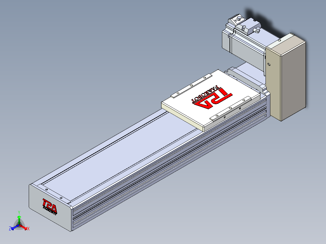同步带全封闭直线模组TPA-HCB-110D-90-L300-LU-C-P40-N3正等轴测图