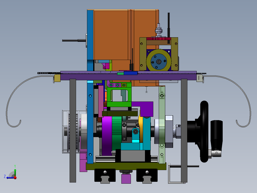 凸轮折弯机右视图