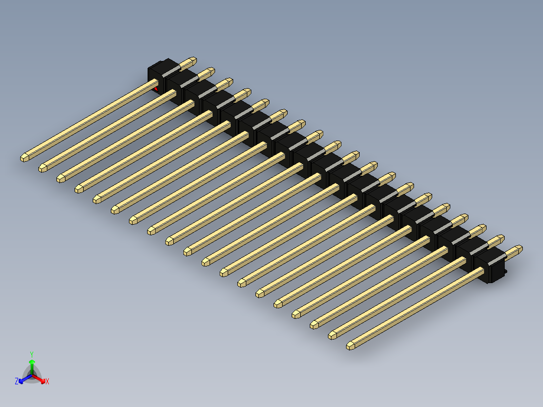 彩色公头100mil（2.54mm）系列-DS1021_black_1x19p_100mil_Type19_rev1.0