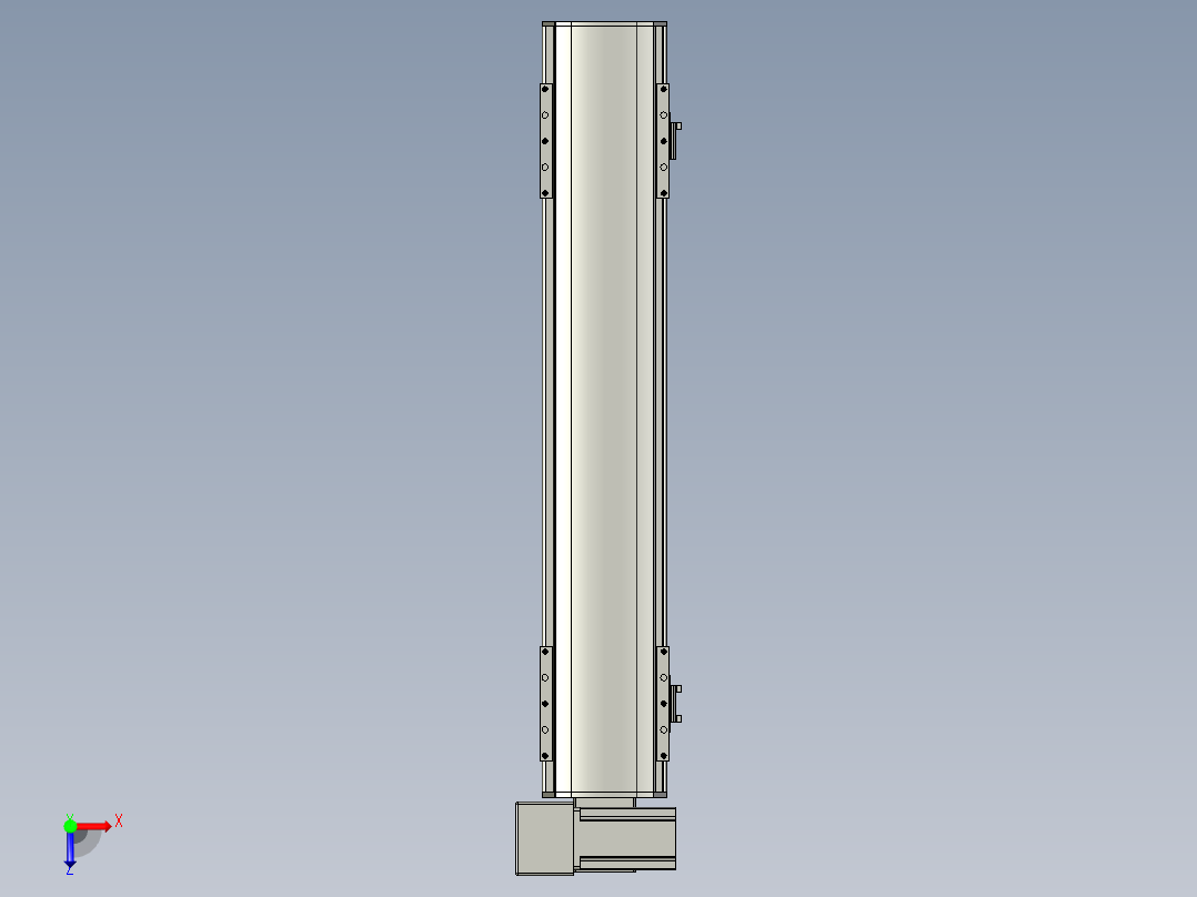直线模组WG-LHB12-S500-LU设计图纸俯视图