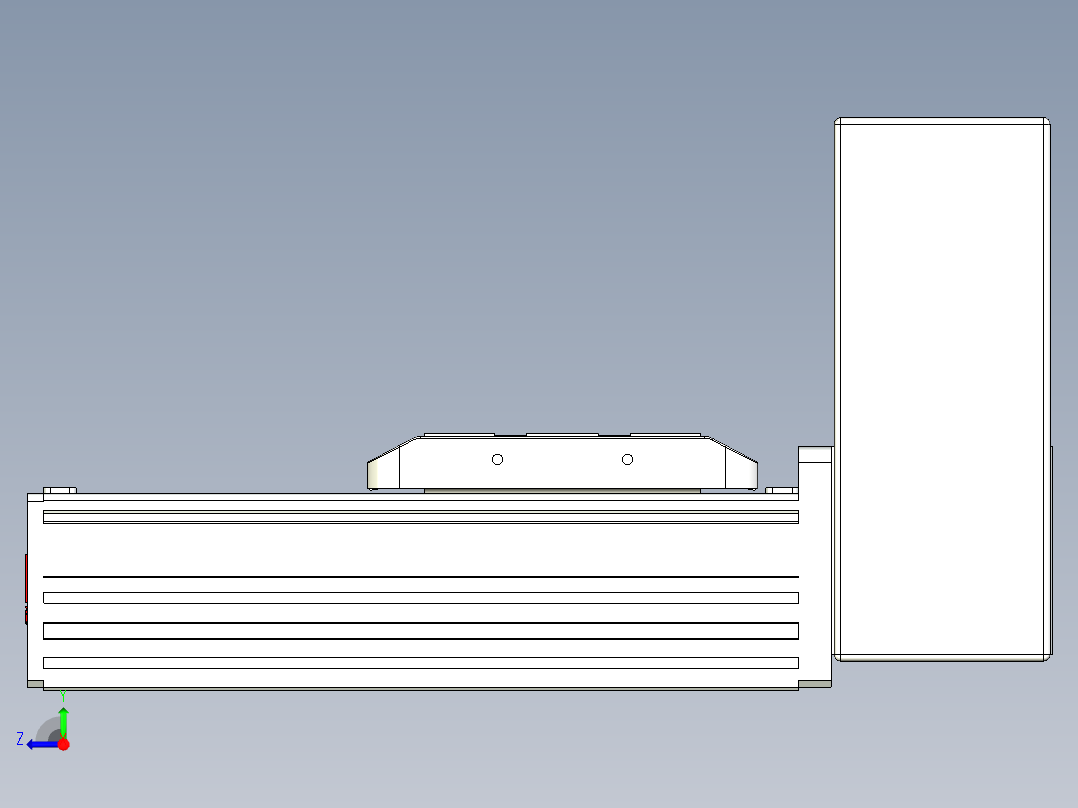 同步带全封闭直线模组TPA-HCB-85D-90-L50-LU-Y-P20-N3右视图