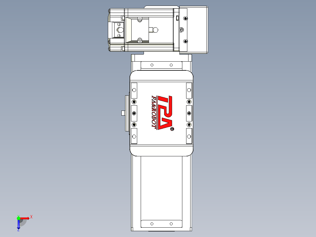 同步带全封闭直线模组TPA-HCB-85D-90-L50-LU-Y-P20-N3俯视图