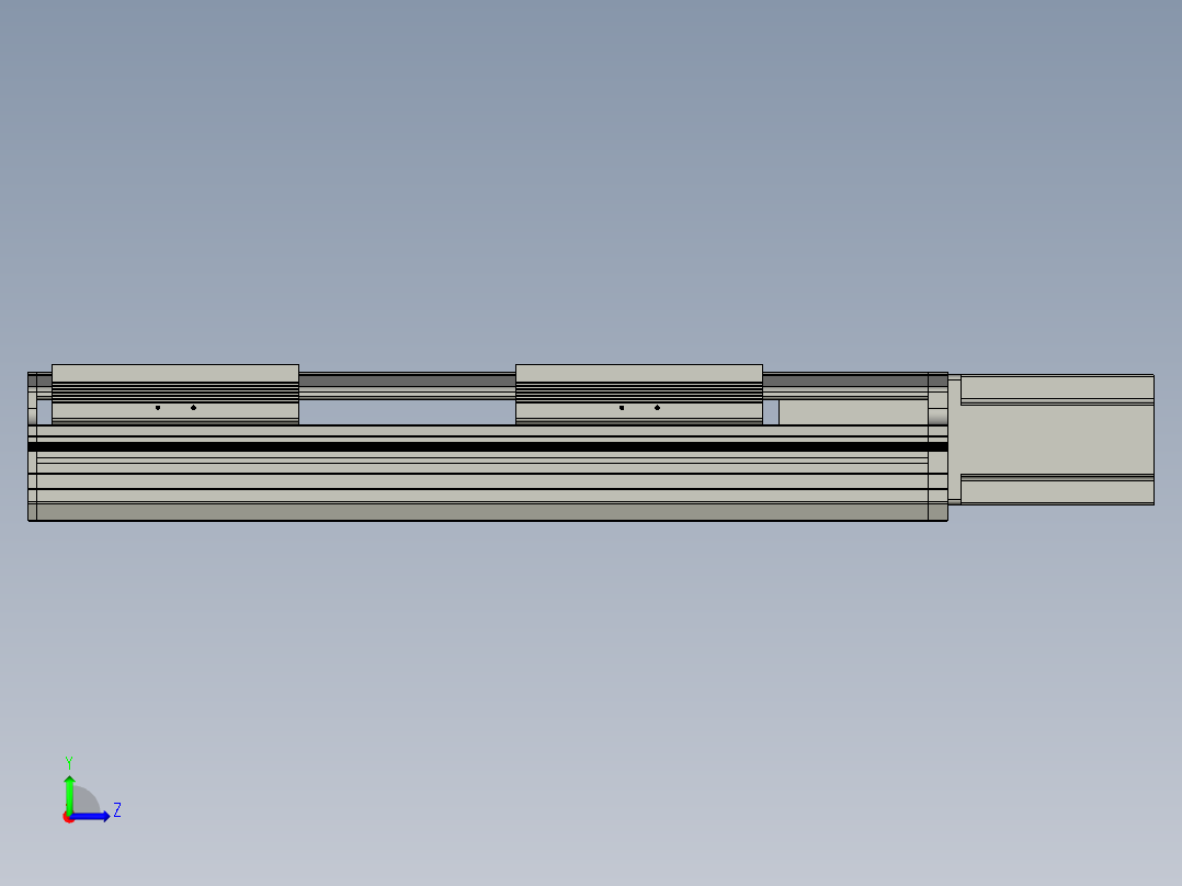 直线模组LHA17-S250-M设计图纸左视图