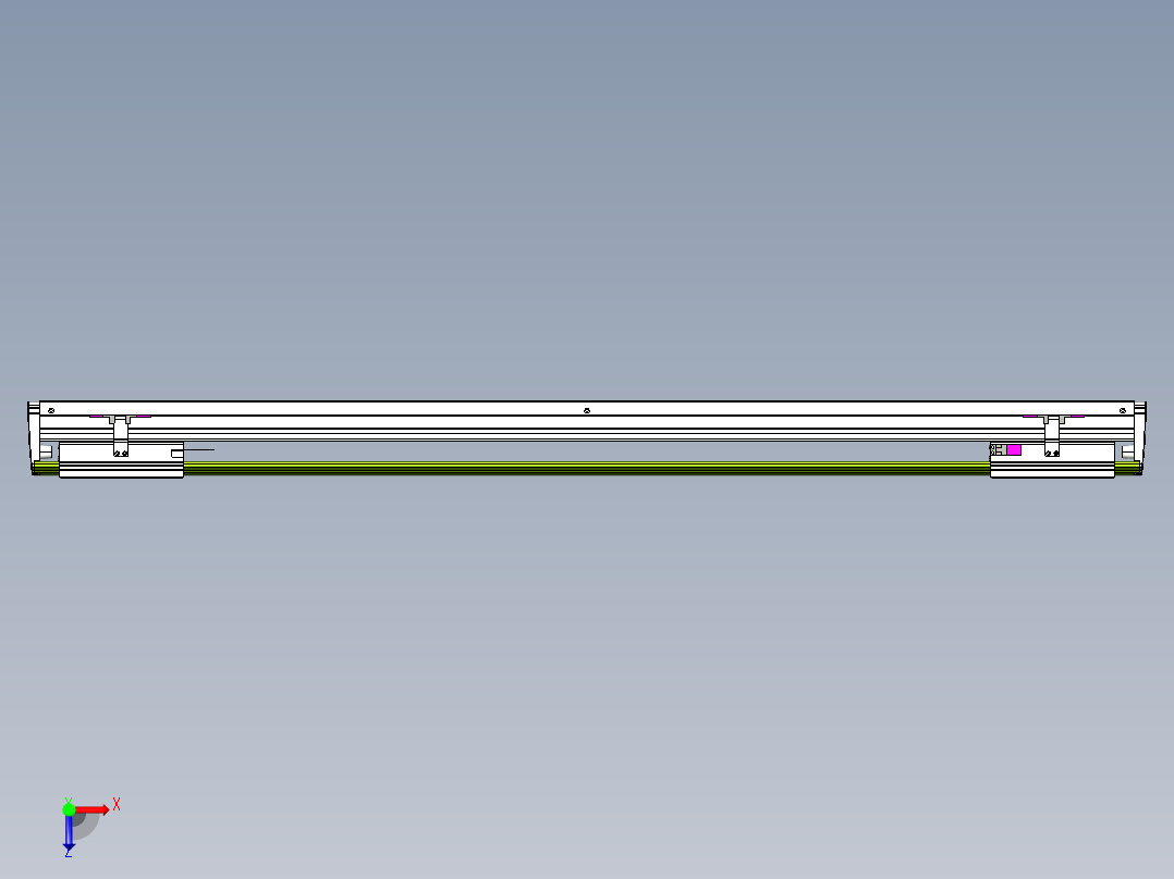 威洛博VL系列直线电机模组-2VL22H2-S1000俯视图