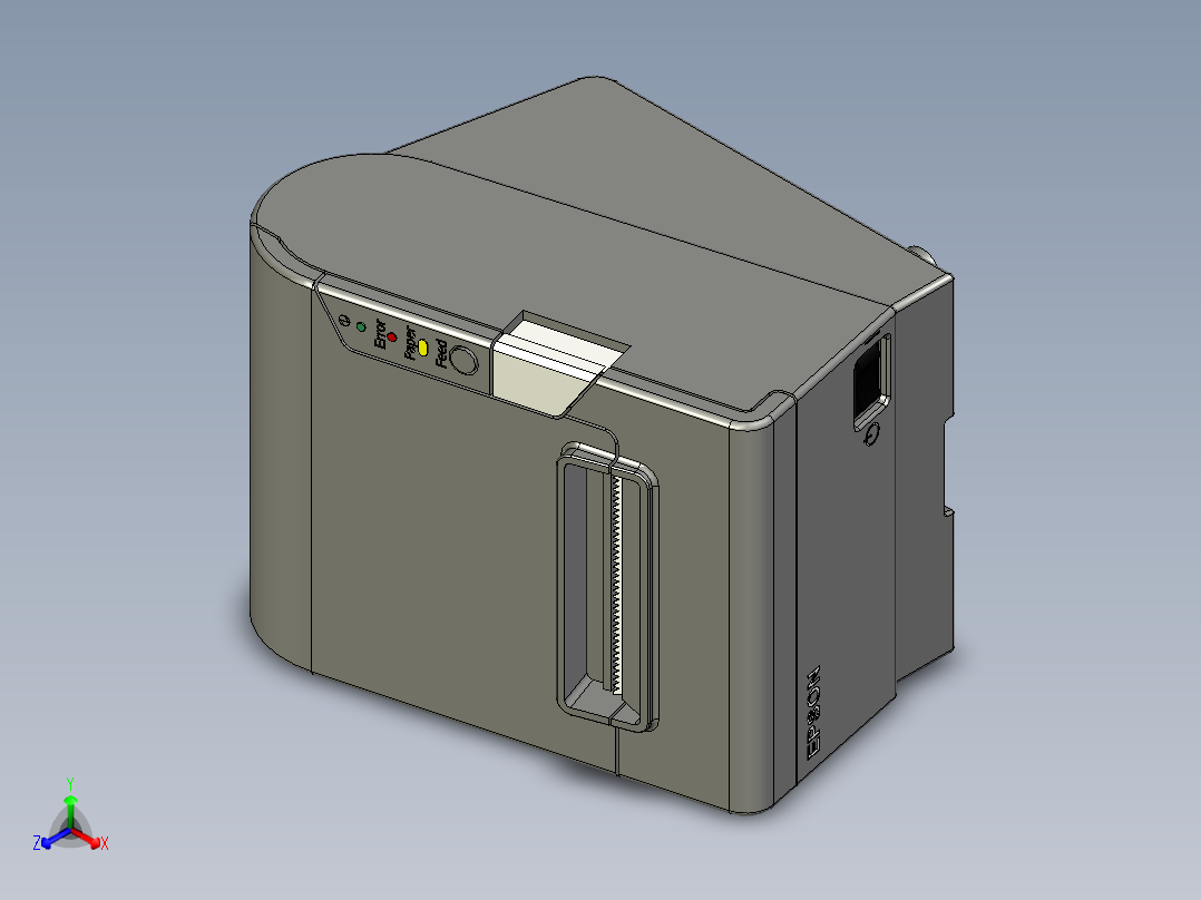 热敏票据打印机正等轴测图