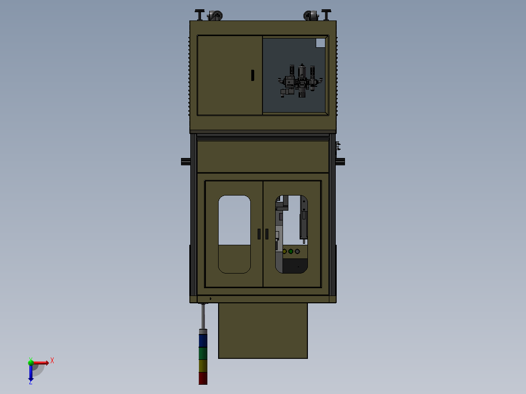 集条码扫描检测非标机俯视图