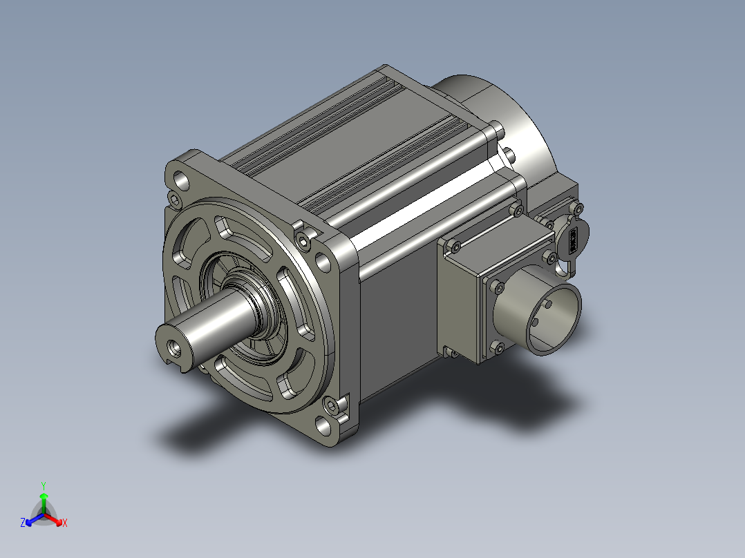 电机MS6S-100CS30B2-21P0.STEP正等轴测图