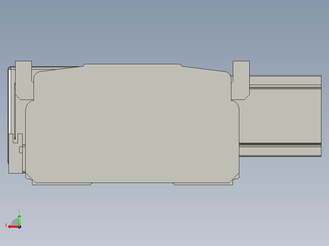直线模组LHB21-L40-S500-BR设计图纸后视图