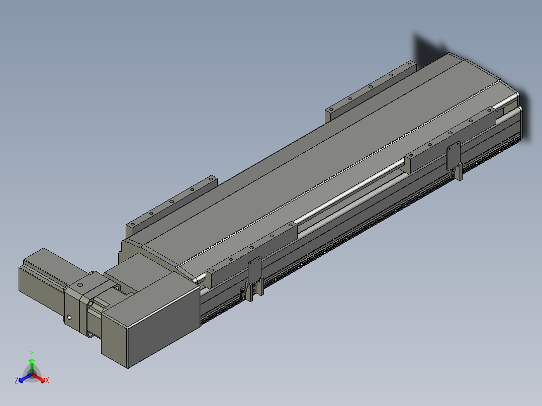 直线模组LHB21-L40-S500-BR设计图纸正等轴测图