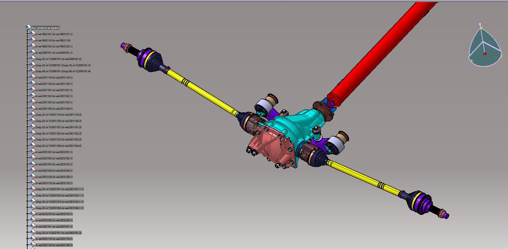 四驱传动轴系统模型801328