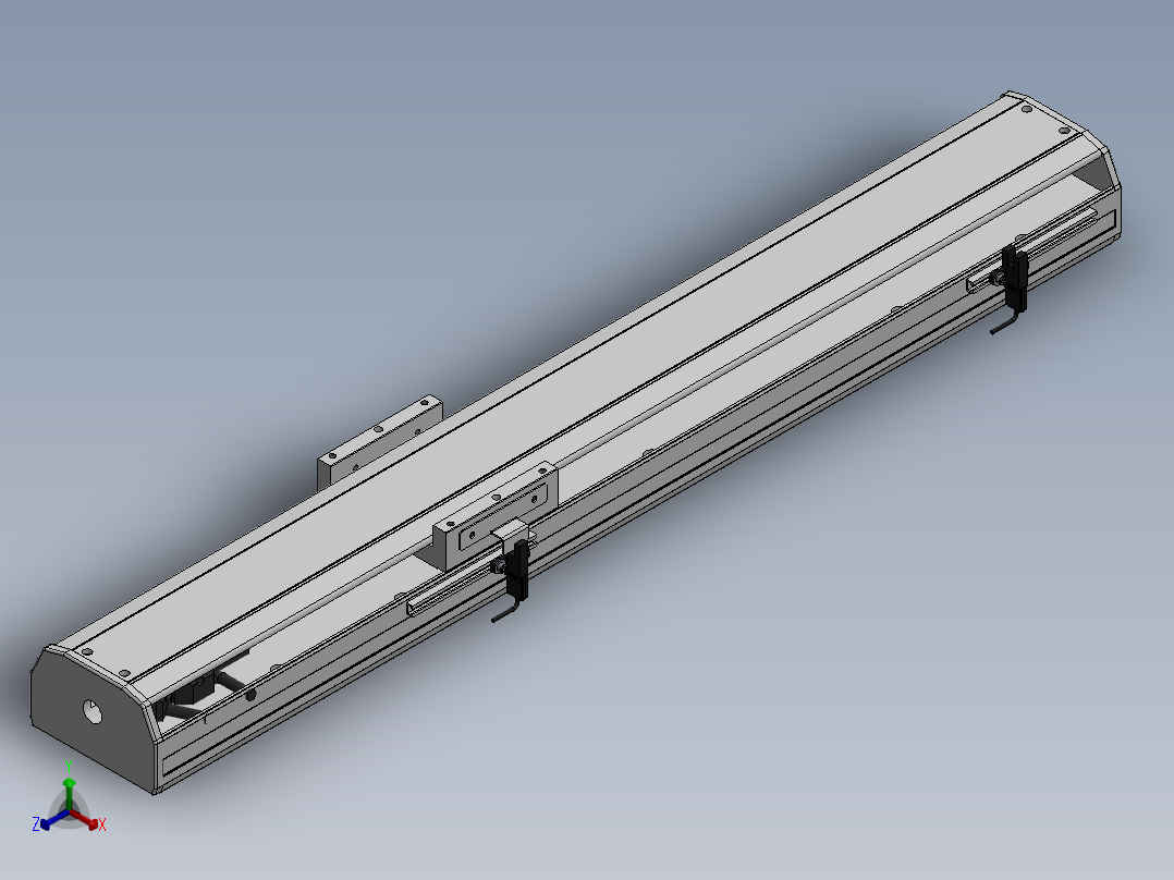 精密模组MY120-T10-400L-M-P10B-C4-C正等轴测图