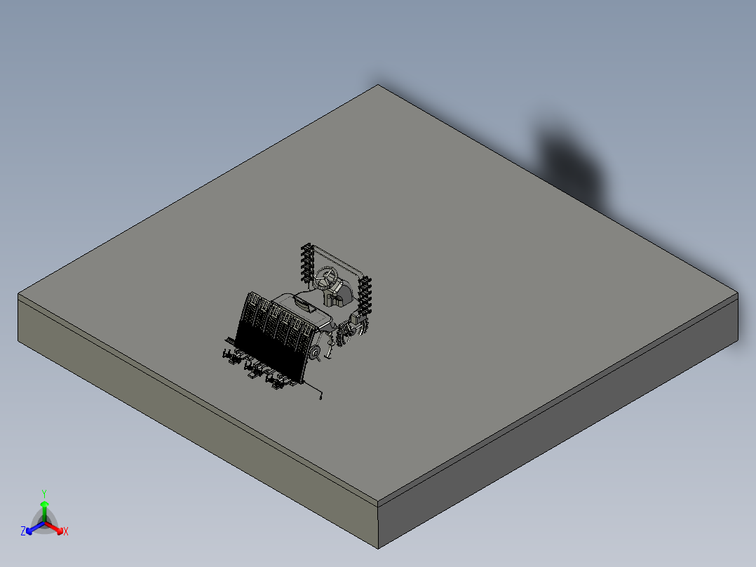 全自动插秧机正等轴测图