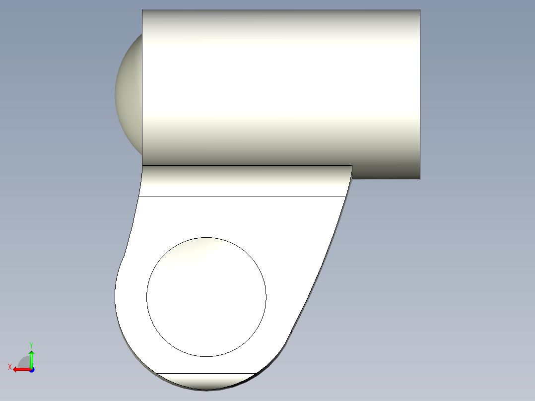 人體工學單翼蝶帽ESN-3D多系列多零件图纸模型后视图