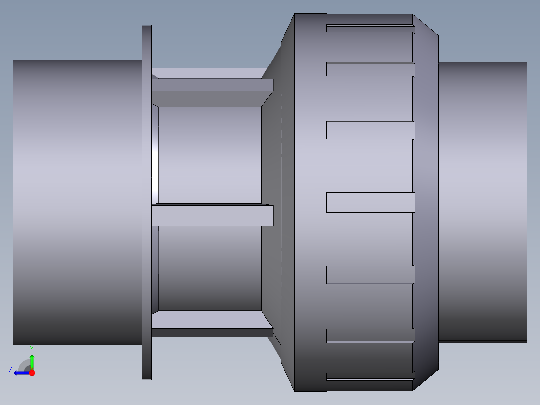 14BIRV 有固定的BSP的阳螺纹端和O型密封圈橡胶联盟右视图