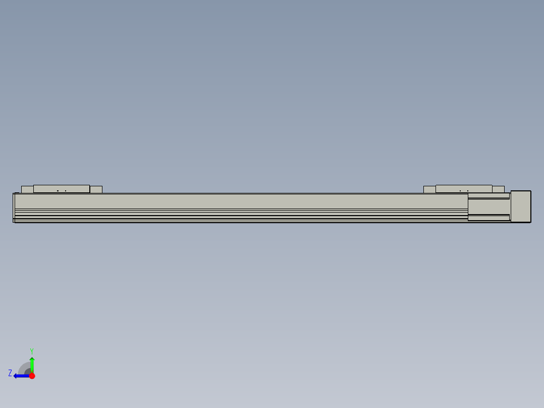 直线模组LHC17-S1100-R设计图纸右视图