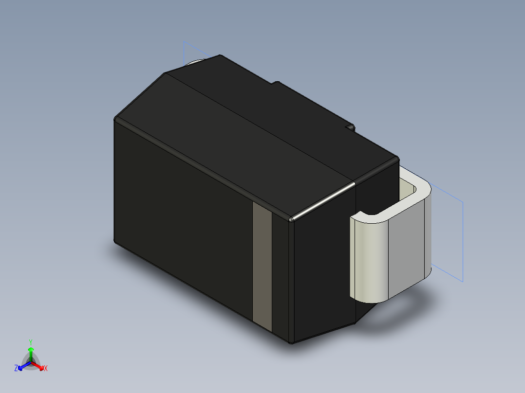 分立半导体元件封装-DO-214AC正等轴测图
