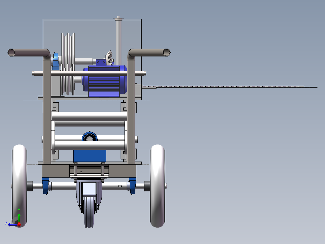 道路灌木修剪推车右视图