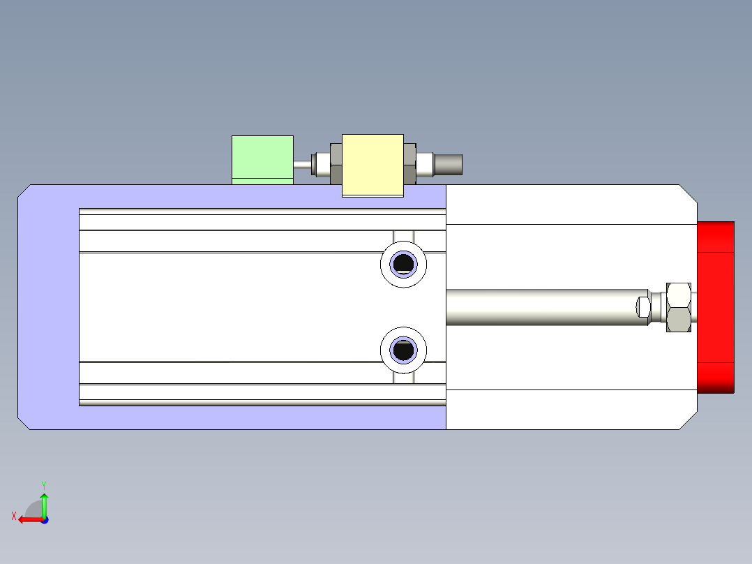 0 非标滑台气缸后视图