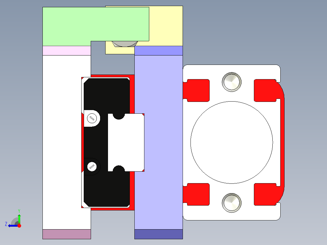0 非标滑台气缸右视图
