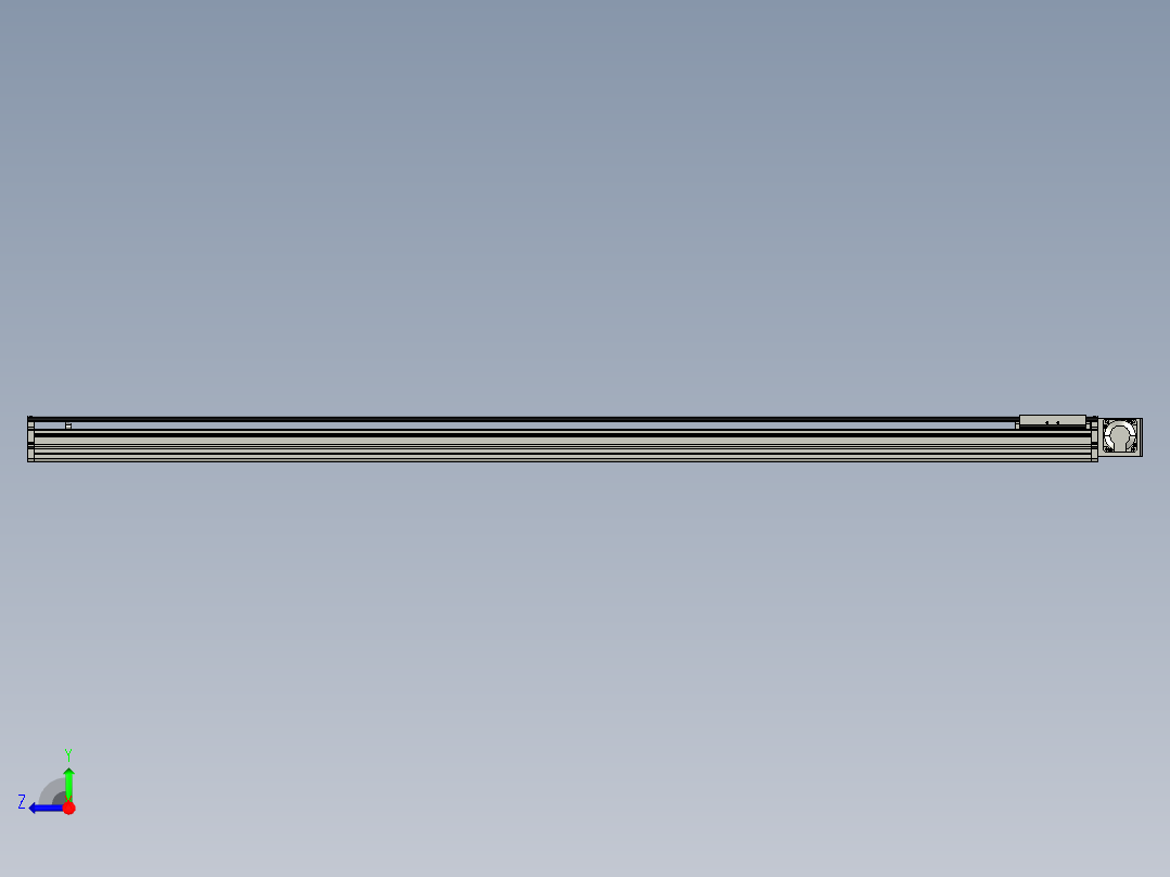东锦同步带传动-直线滑台模组DH120B-L125-S1700-BL-P400W-C3右视图