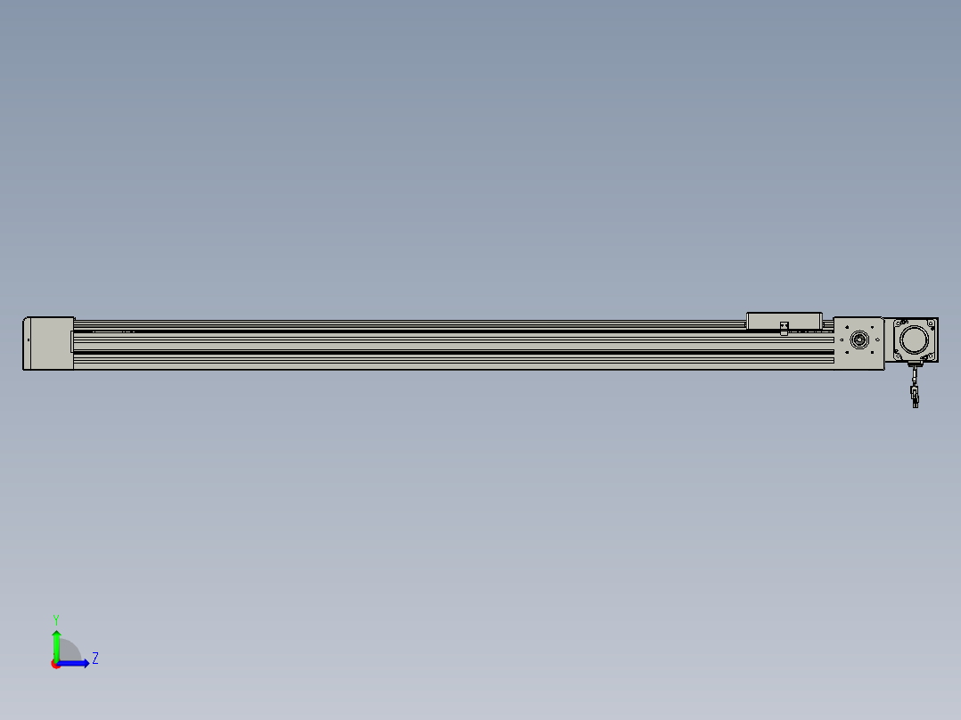 威洛博直线电机模组EB8-L100-S1300-BL-P75-MS3左视图