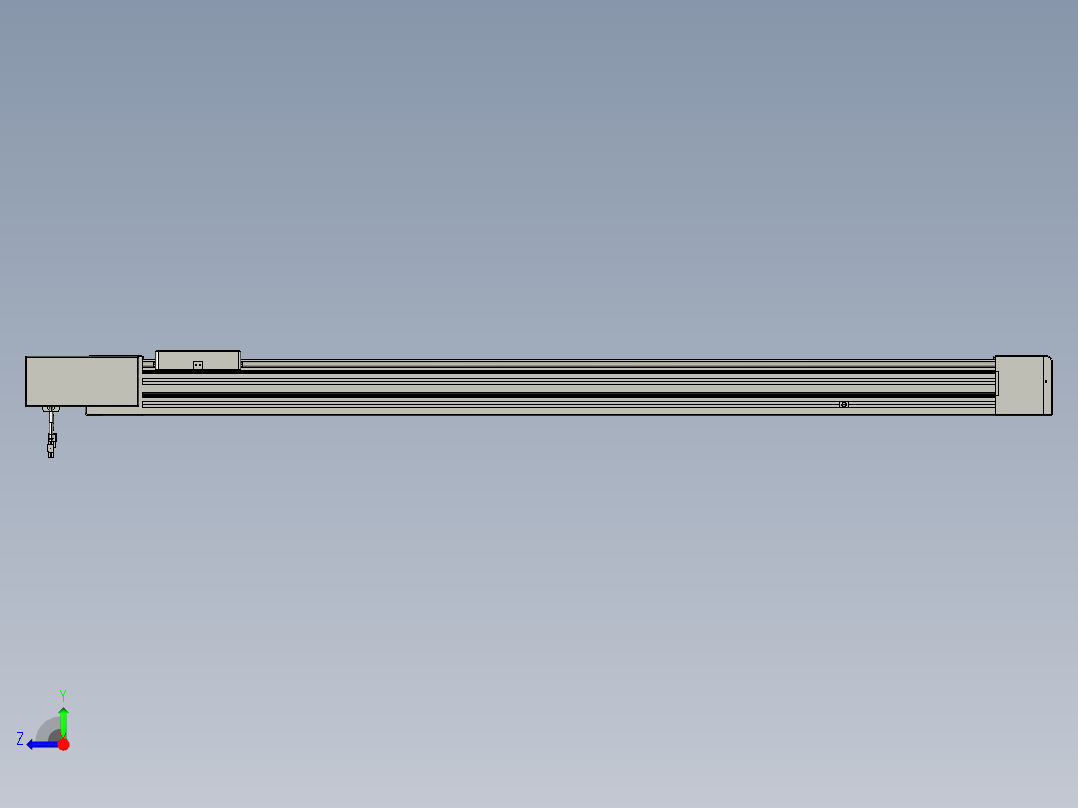 威洛博直线电机模组EB8-L100-S1300-BL-P75-MS3右视图