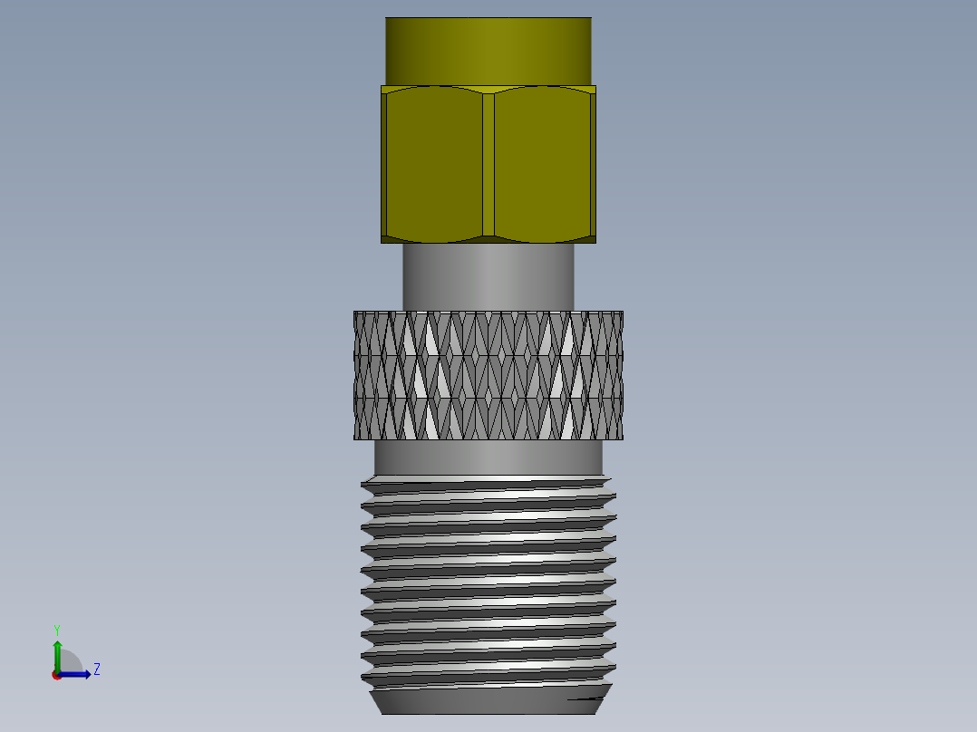 SMA插头至F插孔适配器左视图