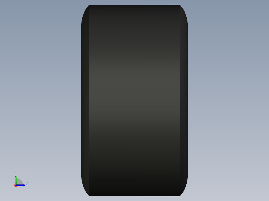 卡丁车前轮（轮胎+轮圈）左视图