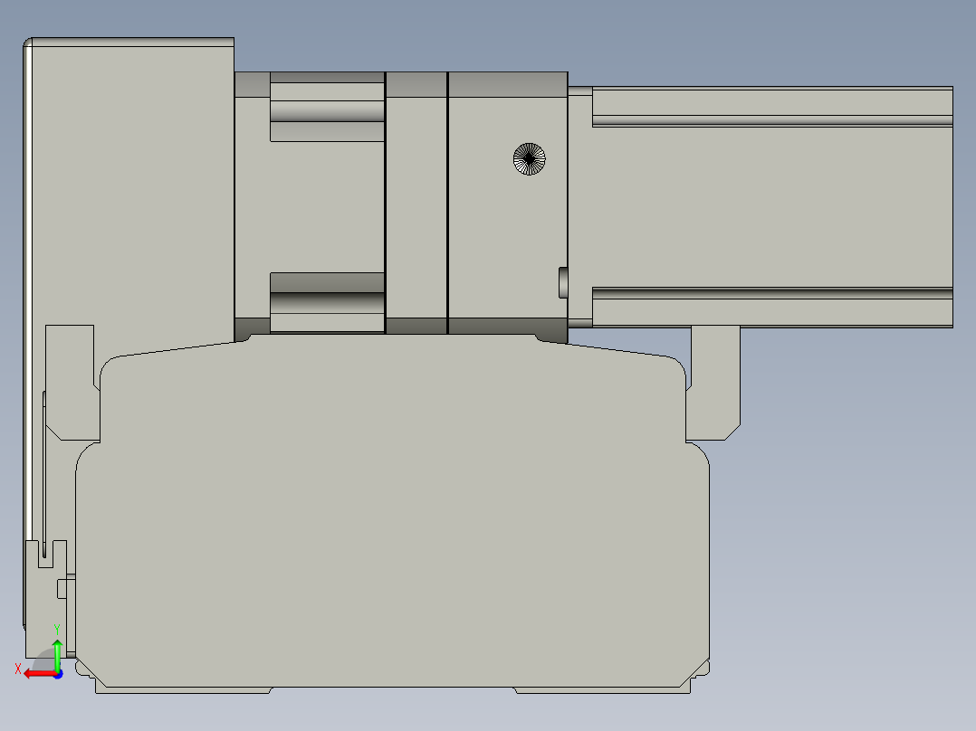 直线模组LHB21-L40-S1250-RU设计图纸后视图