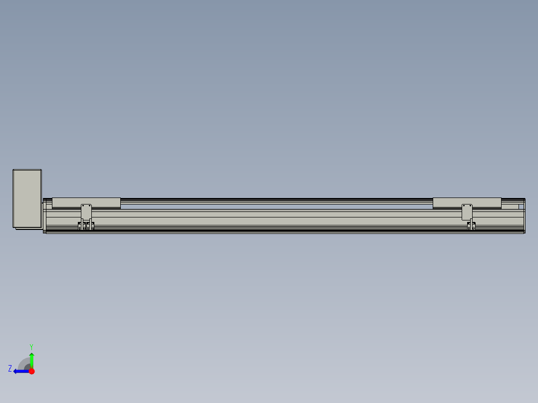 直线模组LHB21-L40-S1250-RU设计图纸右视图